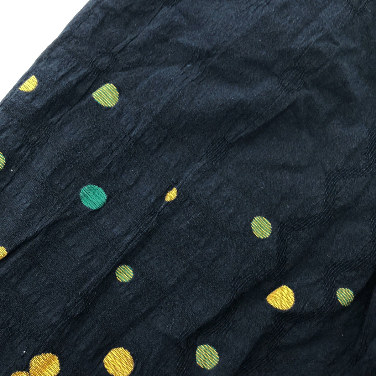 Jiu Senso Unico 慈雨 ネイビー コットン サイド刺繍 パンツ ボトムス