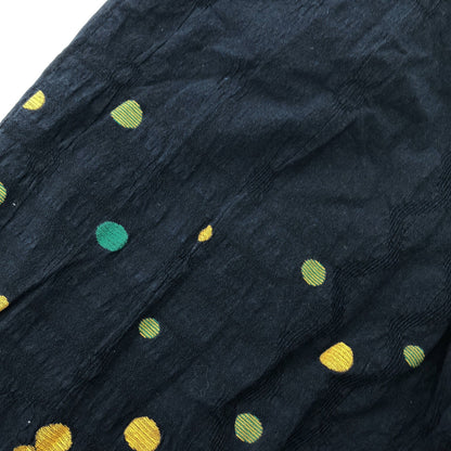 Jiu Senso Unico 慈雨 ネイビー コットン サイド刺繍 パンツ ボトムス