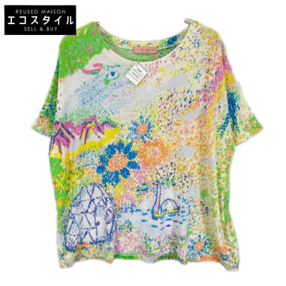 TSUMORI CHISATO ツモリチサト グリーン×ブルー系 タオル地 総柄 ルームウェアトップス トップス