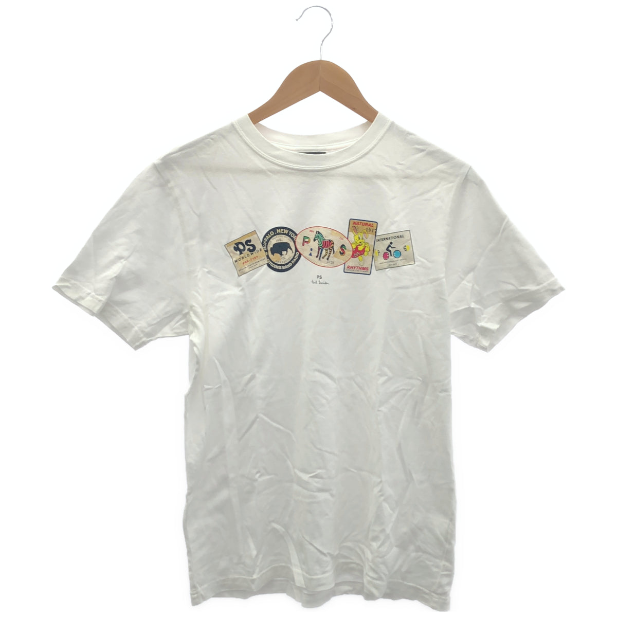 PS Paul Smith ピーエスポールスミス PY-9N*78333 ホワイト パッチプリント Tシャツ トップス