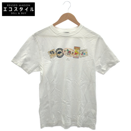 PS Paul Smith ピーエスポールスミス PY-9N*78333 ホワイト パッチプリント Tシャツ トップス
