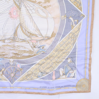 HERMES エルメス VOYAGE au LONG COURS 遠洋航海 シルク カレ90 スカーフ
