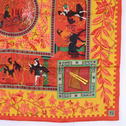HERMES エルメス 【美品】MUSIQUE DES DIEUX 神々の音楽 シルク カレ90 スカーフ