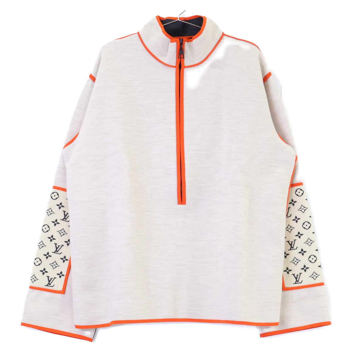 LOUIS VUITTON ルイヴィトン 新品未使用 国内正規 22SS RW221W LN6 FMKL05 ヴィヴィッドトリム モノグラムスリーブ ハーフジッププルオーバーニット トップス