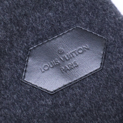 LOUIS VUITTON ルイヴィトン 新品同様 国内正規 FJC022NUV ジャイアント モノグラム シルク混ウール シグネチャー フーデッド ラップ コート