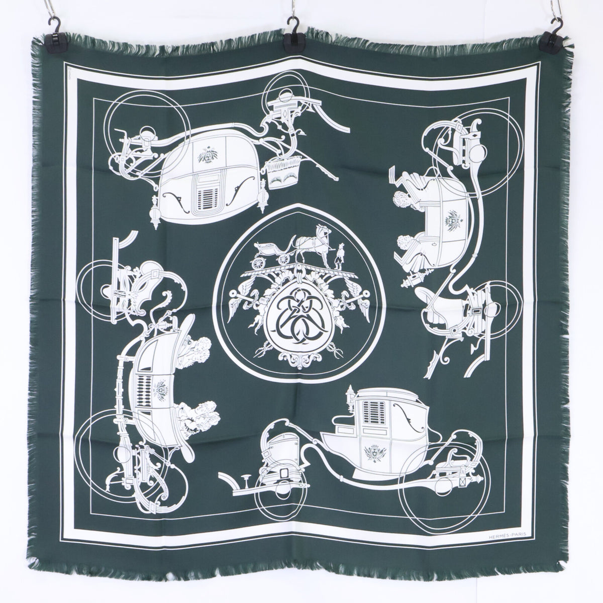 HERMES エルメス 【新品未使用】EX LIBRIS エクスリブリス フリンジ カレ80 スカーフ