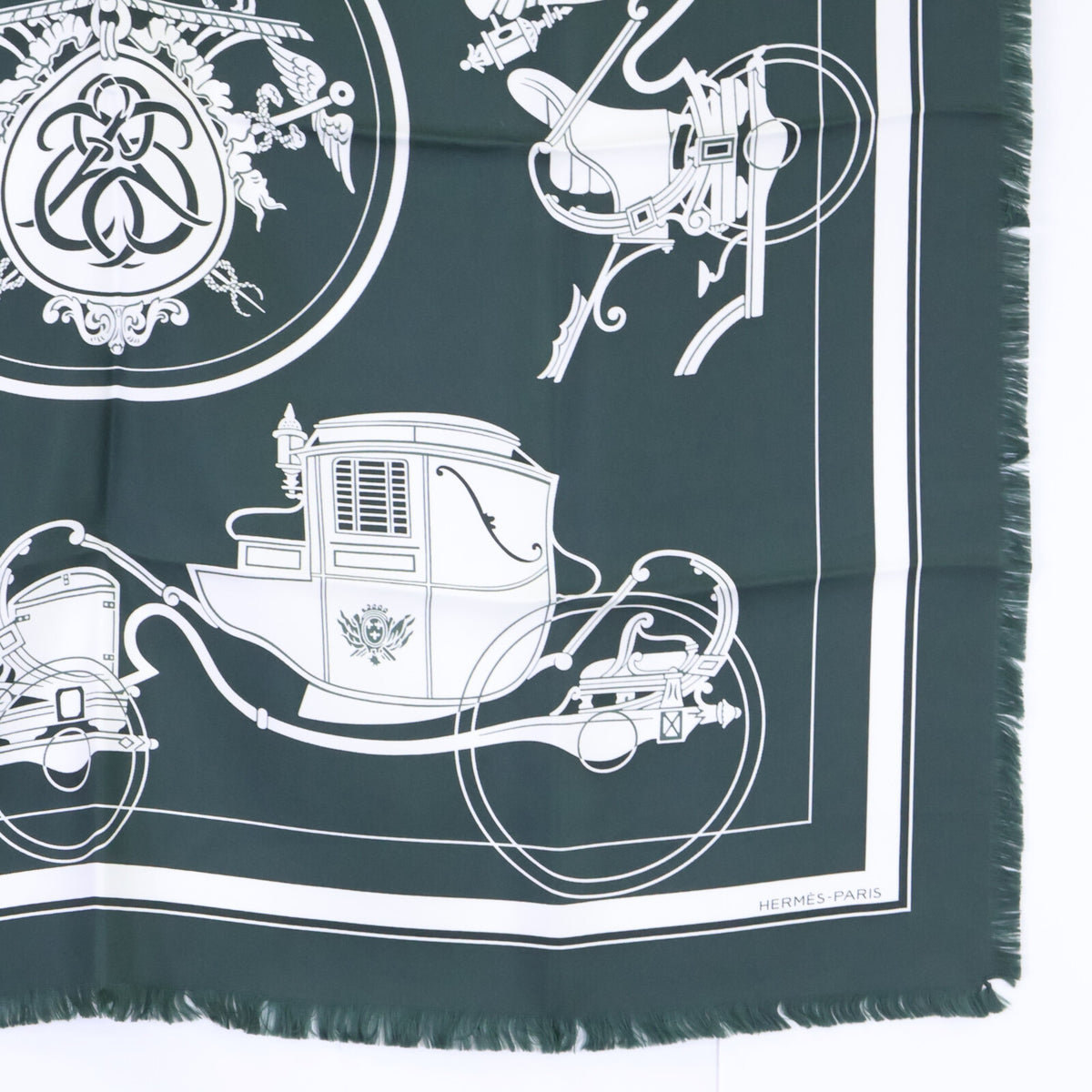 HERMES エルメス 【新品未使用】EX LIBRIS エクスリブリス フリンジ カレ80 スカーフ