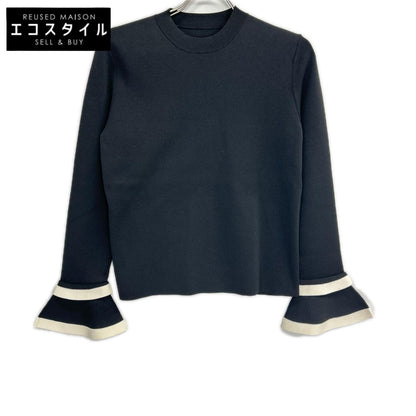 ADORE アドーア ブラック ダブルラッフルカフニット トップス
