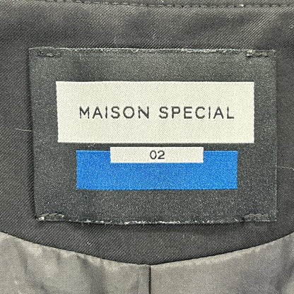 MAISON SPECIAL メゾンスペシャル ブラック マルチファブリックユーティリティーミリタリーベスト ベスト