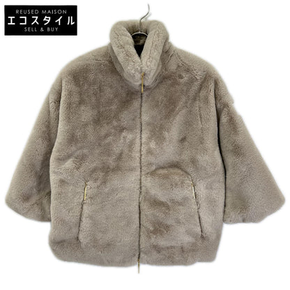 TATRAS タトラス LTTM24A4062 グレージュ ファー ボア ジップアップブルゾン ジャケット