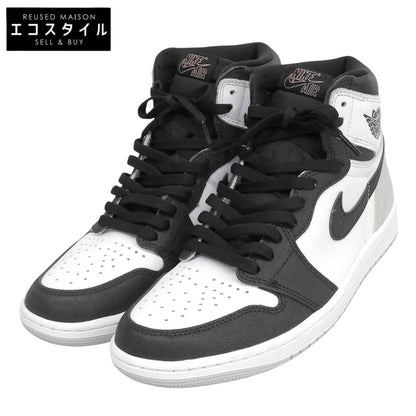 NIKE ナイキ 美品 エアジョーダンワンレトロ ハイカット スニーカー シューズ メンズ ホワイト/ブラック 27cm 555088-108 シューズ