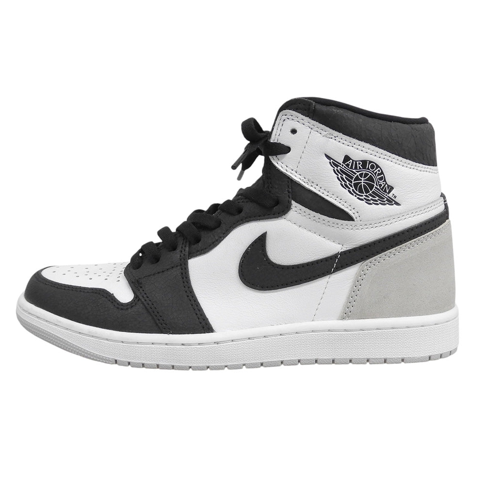 NIKE ナイキ 美品 エアジョーダンワンレトロ ハイカット スニーカー シューズ メンズ ホワイト/ブラック 27cm 555088-108 シューズ