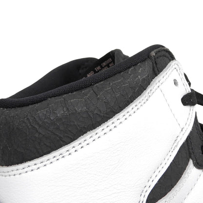 NIKE ナイキ 美品 エアジョーダンワンレトロ ハイカット スニーカー シューズ メンズ ホワイト/ブラック 27cm 555088-108 シューズ