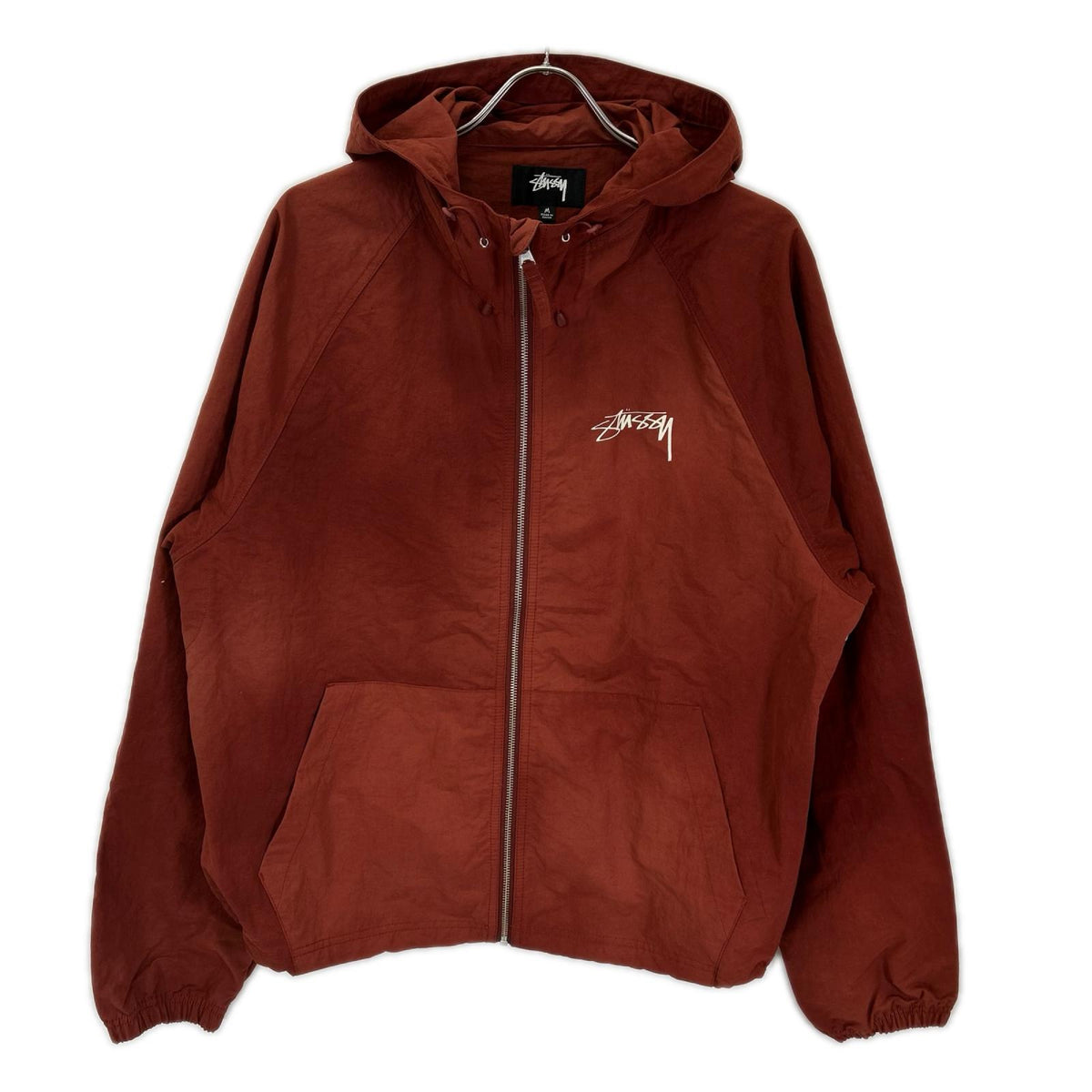 stussy ステューシー レッド BEACH SHELL WAVE DYE ジャケット