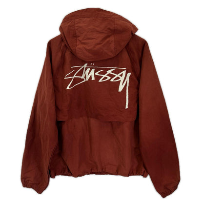 stussy ステューシー レッド BEACH SHELL WAVE DYE ジャケット