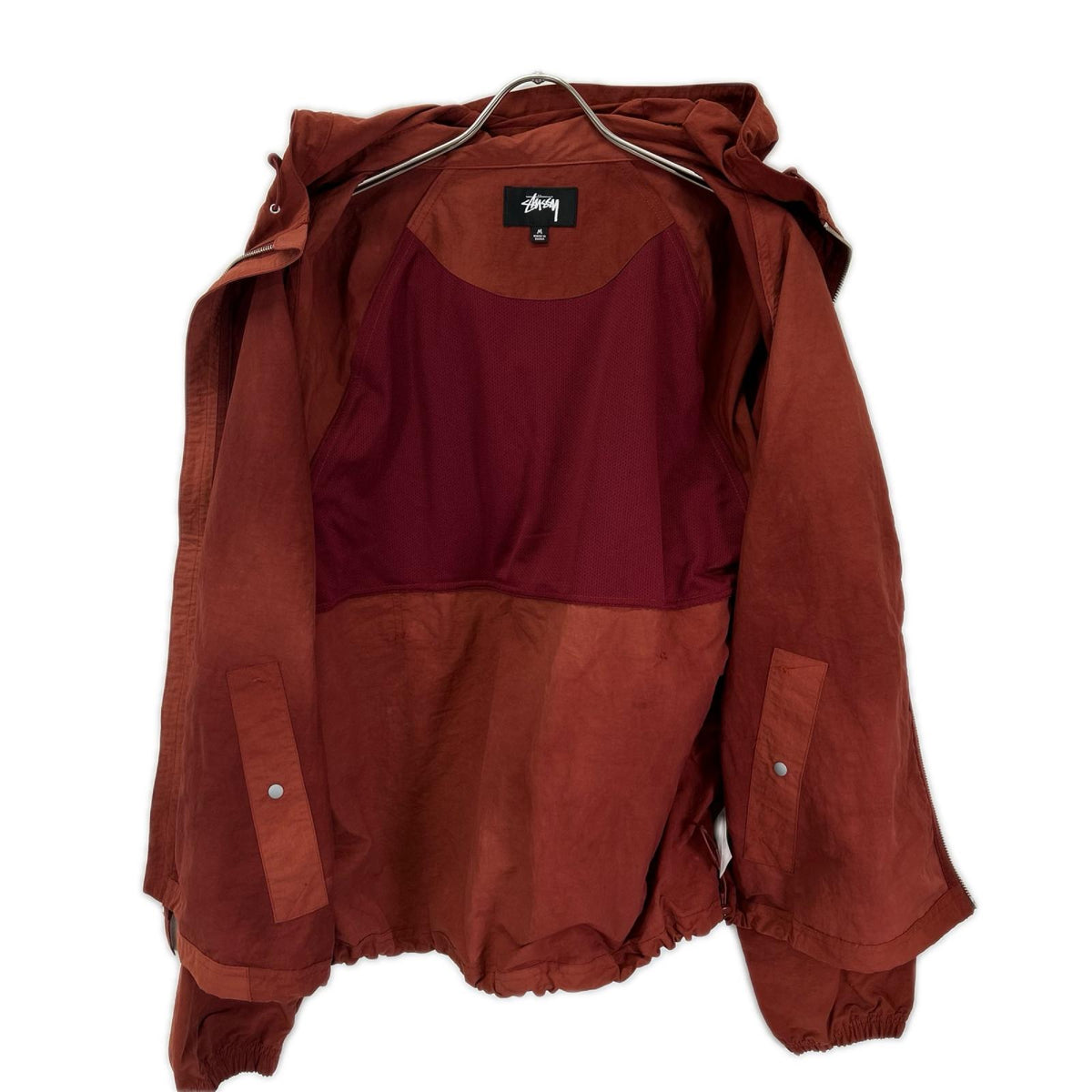 stussy ステューシー レッド BEACH SHELL WAVE DYE ジャケット