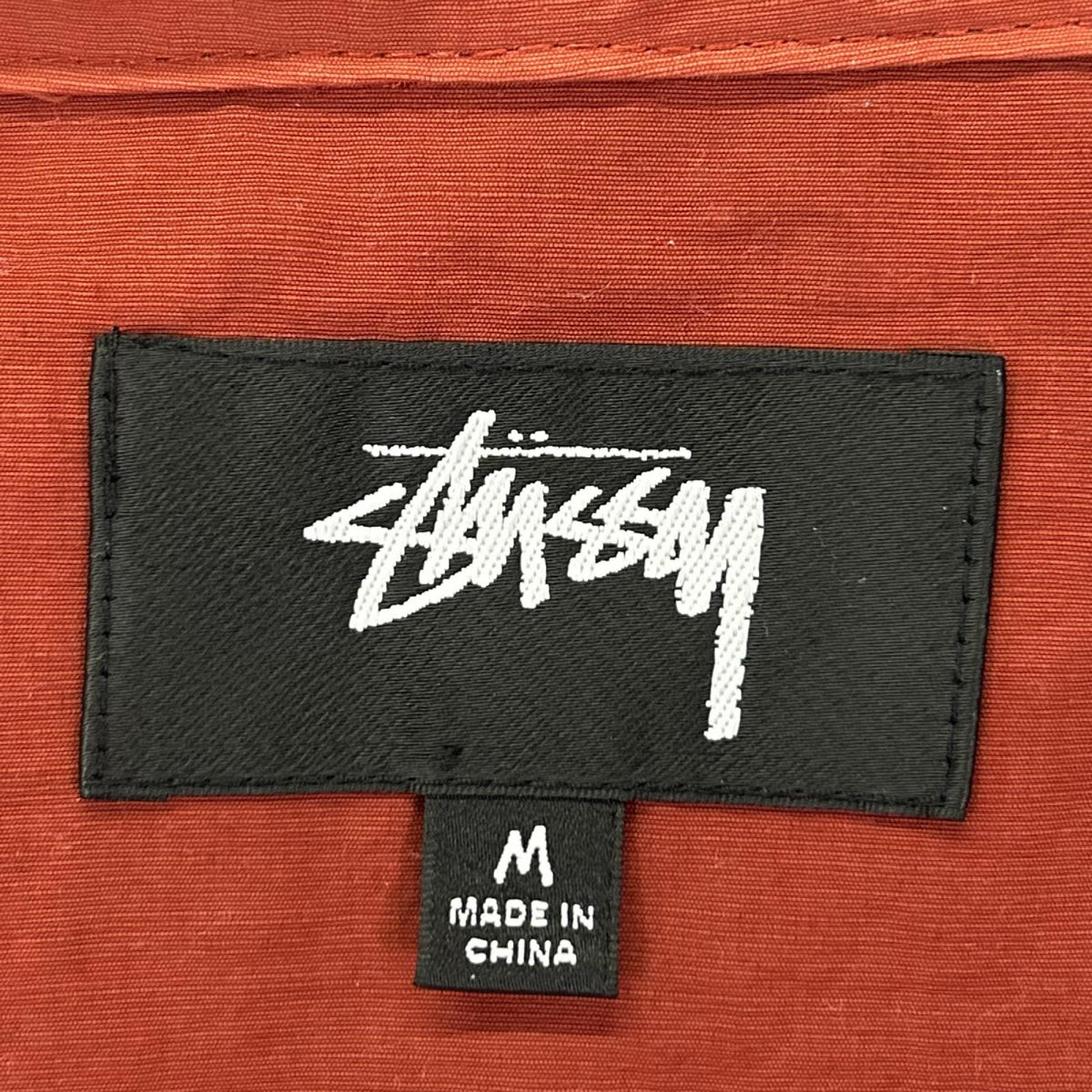 stussy ステューシー レッド BEACH SHELL WAVE DYE ジャケット