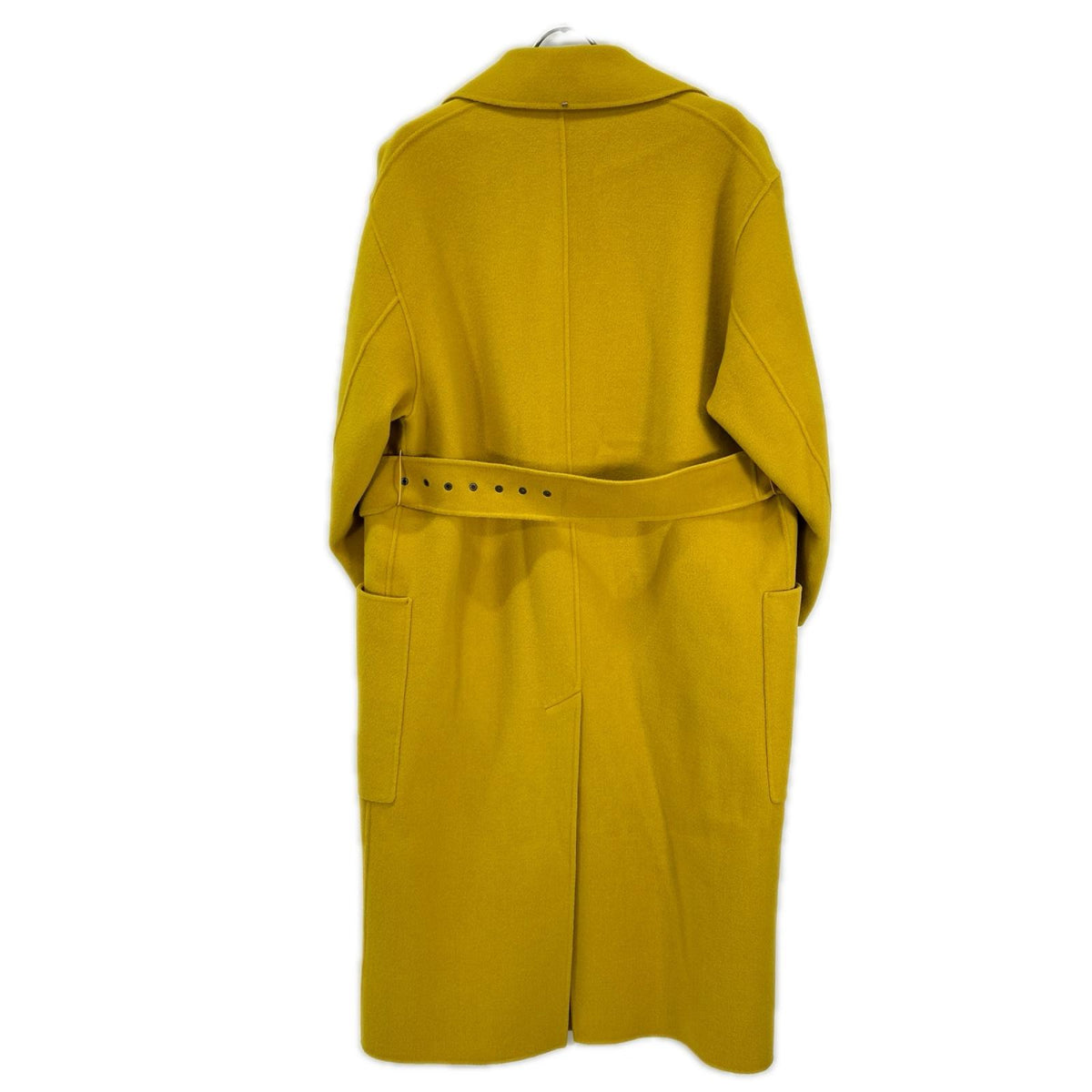 SPORTMAX スポーツマックス イエロー クチートアマーノ ウール ロングガウンコート コート