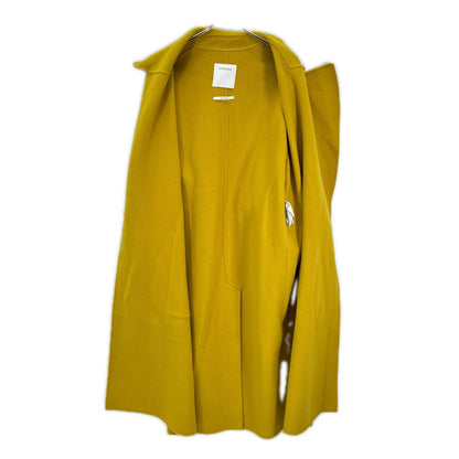 SPORTMAX スポーツマックス イエロー クチートアマーノ ウール ロングガウンコート コート