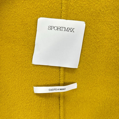 SPORTMAX スポーツマックス イエロー クチートアマーノ ウール ロングガウンコート コート