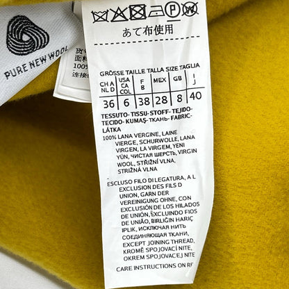 SPORTMAX スポーツマックス イエロー クチートアマーノ ウール ロングガウンコート コート