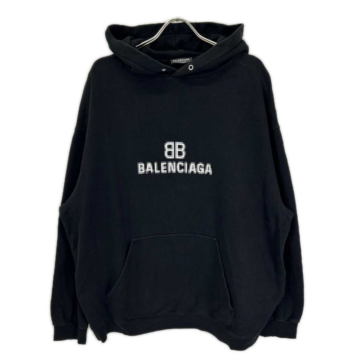 BALENCIAGA バレンシアガ 21年製 600583 ブラック BB PIXEL LOGO HOODIE トップス
