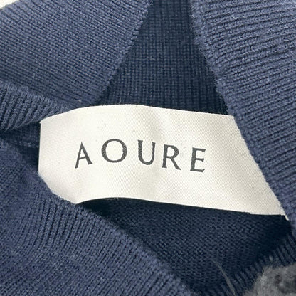 AOURE アウール ネイビー ハイネック ニットセーター トップス