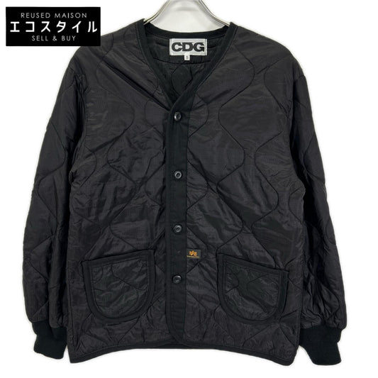 CDG シーディージー SB-J001 ×ALPHA INDUSTRIES Black Quilted Jacket Jacket