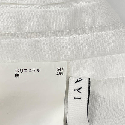 ANAYI アナイ 25年製 ホワイト ボイルプリーペプラムブラウス トップス