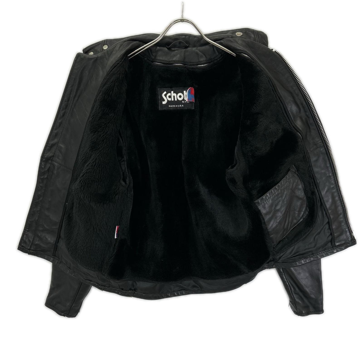 schott ショット 641 ブラック USA製 牛革 シングルライダース ジャケット ジャケット