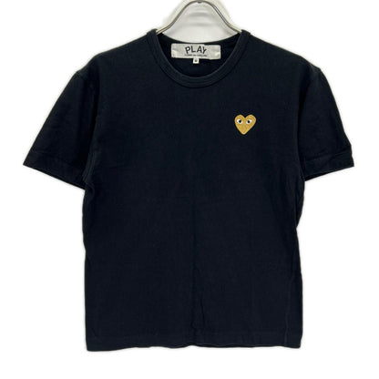 PLAYCOMMEdesGARCONS プレイコムデギャルソン ブラック ワンポイント刺繍 半袖Tシャツ トップス