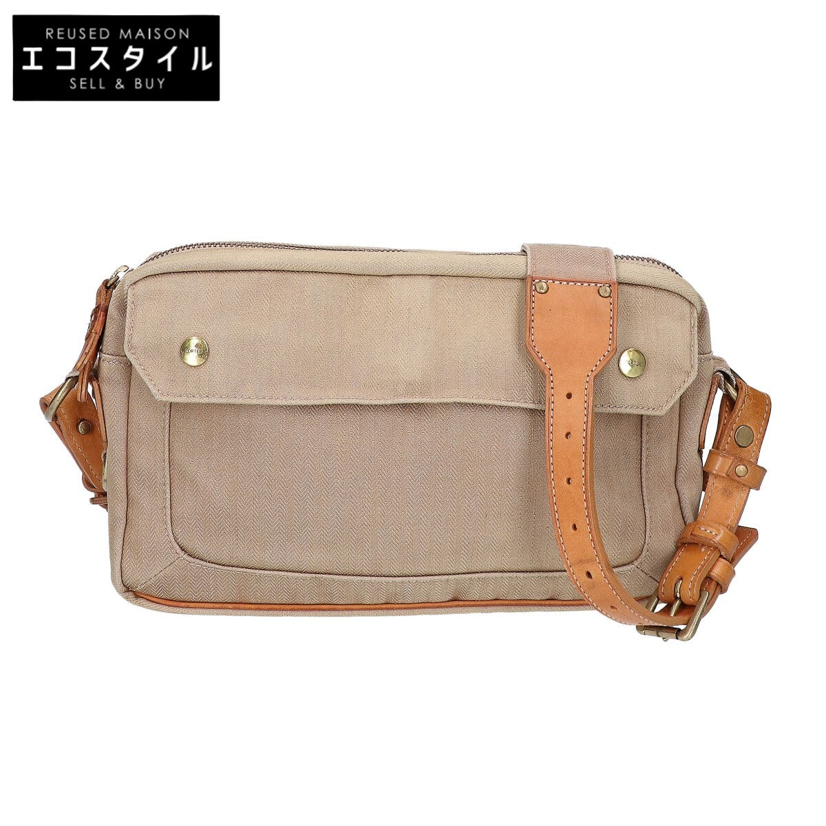 PORTER ポーター CITY シティ ヘリンボーン/レザー ショルダーバッグ