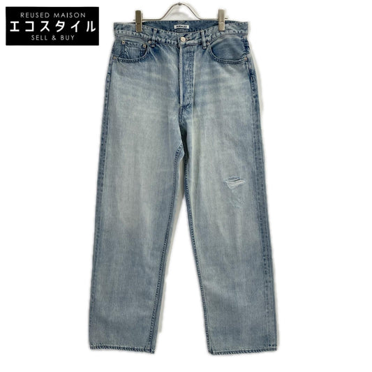 AURALEE オーラリー 26年製 FADED SELVEDGE LIGHT DENIM WIDE PANTS ボトムス