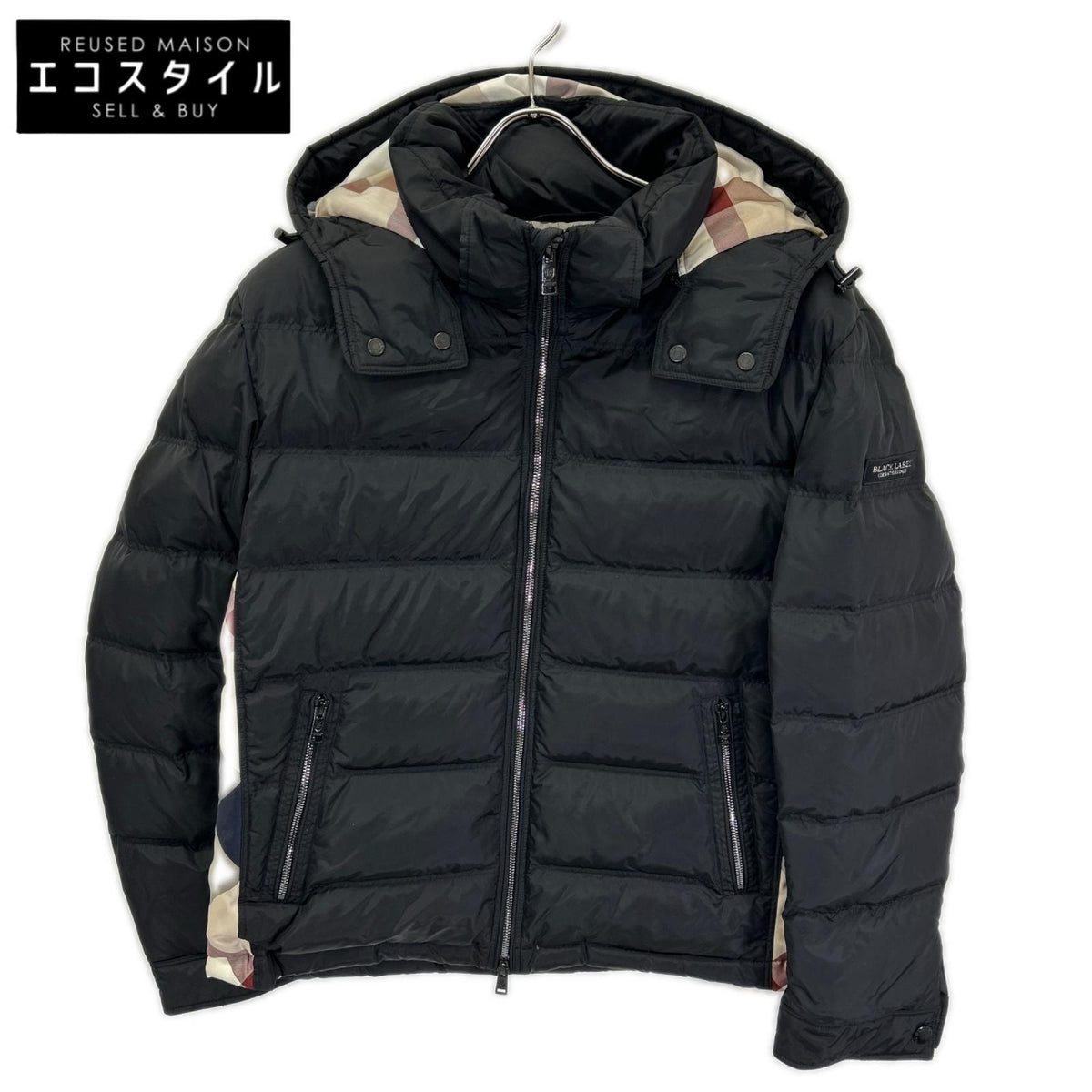 BLACK LABEL CRESTBRIDGE ブラックレーベルクレストブリッジ 51F12-412-09 ブラック デタッチャブルフード付きダウンジャケット ジャケット