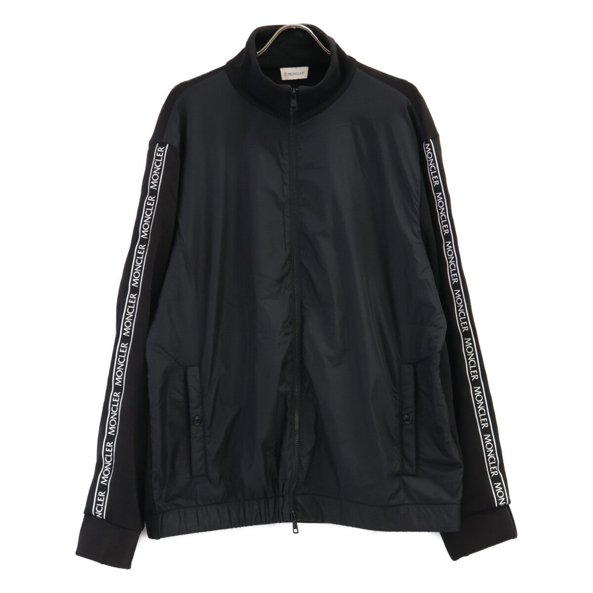 MONCLER モンクレール G20918G00028 MAGLIA CARDIGAN アームロゴ スウェット/ナイロン 切替 ジップアップ ジャケット ジャケット