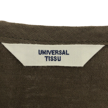 UNIVERSAL TISSU ユニバーサルティッシュ ブラウン リネン ノースリーブ ワンピース トップス