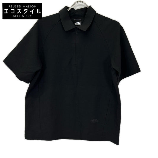 THE NORTH FACE ノースフェイス NT22660 ブラック トランクルショートスリーブジップポロシャツ トップス