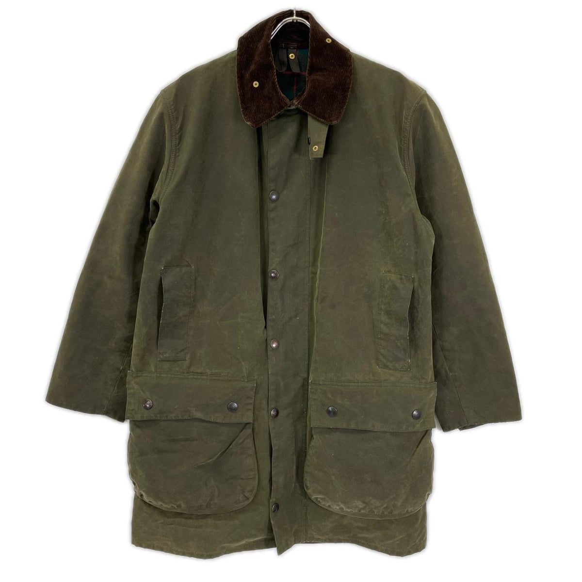 Barbour バブアー 80s 2ワラント NORTHUMBRIA/ノーザンブリア オイルドミドルレングス コート