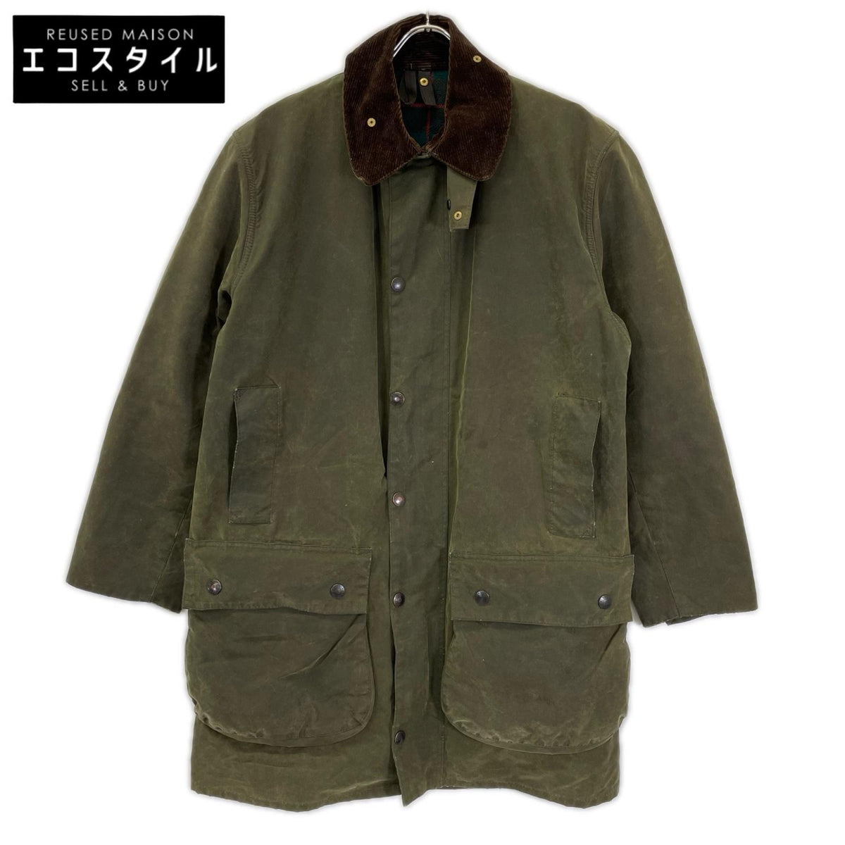 Barbour バブアー 80s 2ワラント NORTHUMBRIA/ノーザンブリア オイルドミドルレングス コート
