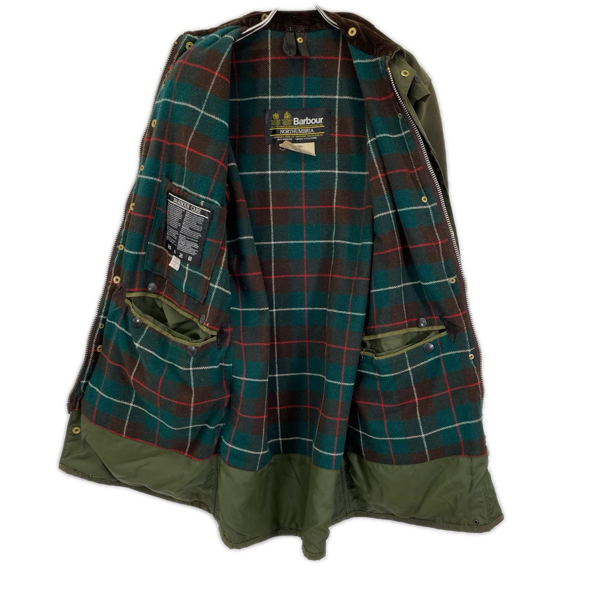 Barbour バブアー 80s 2ワラント NORTHUMBRIA/ノーザンブリア オイルドミドルレングス コート