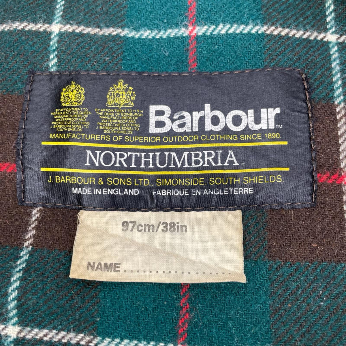 Barbour バブアー 80s 2ワラント NORTHUMBRIA/ノーザンブリア オイルドミドルレングス コート