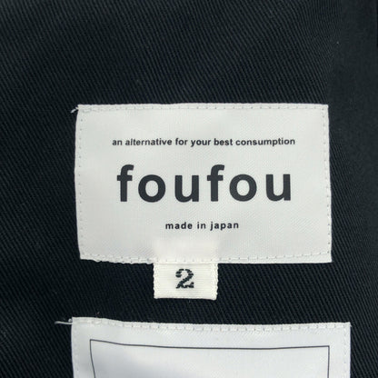 foufou フーフー ブラック 長袖ワンピース トップス