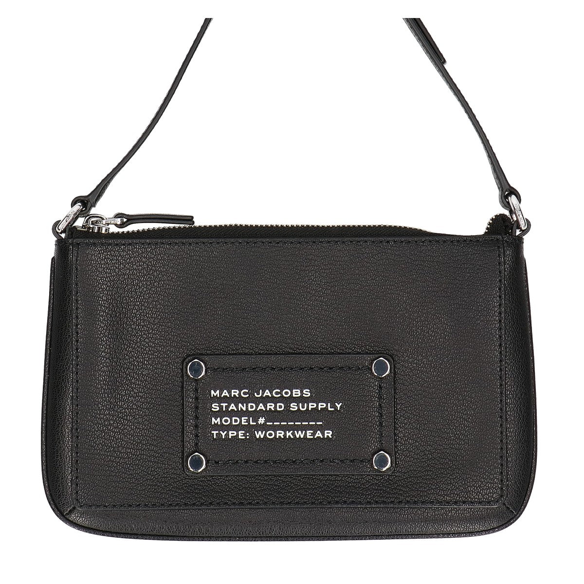 MARC JACOBS マーク ジェイコブス 【美品】4P5SMN001S01 001 ロゴ レザー ショルダーバッグ