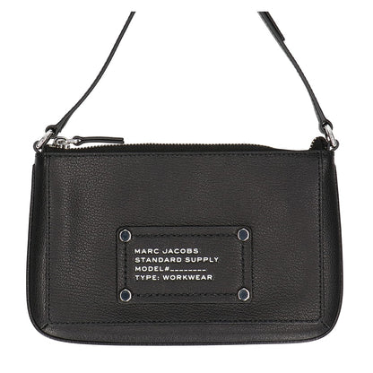 MARC JACOBS マーク ジェイコブス 【美品】4P5SMN001S01 001 ロゴ レザー ショルダーバッグ