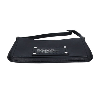 MARC JACOBS マーク ジェイコブス 【美品】4P5SMN001S01 001 ロゴ レザー ショルダーバッグ