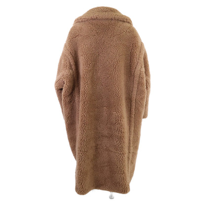 Max Mara マックスマーラ 【美品/国内正規】101606296 キャメルｘシルク テディベア アイコン コート