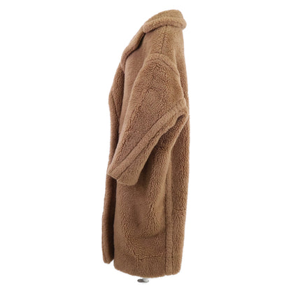 Max Mara マックスマーラ 【美品/国内正規】101606296 キャメルｘシルク テディベア アイコン コート