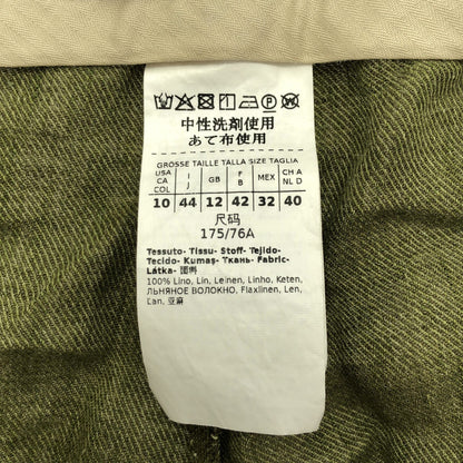 613103216 カーキ リネン パンツ ボトムス