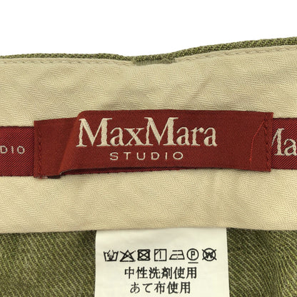 613103216 カーキ リネン パンツ ボトムス