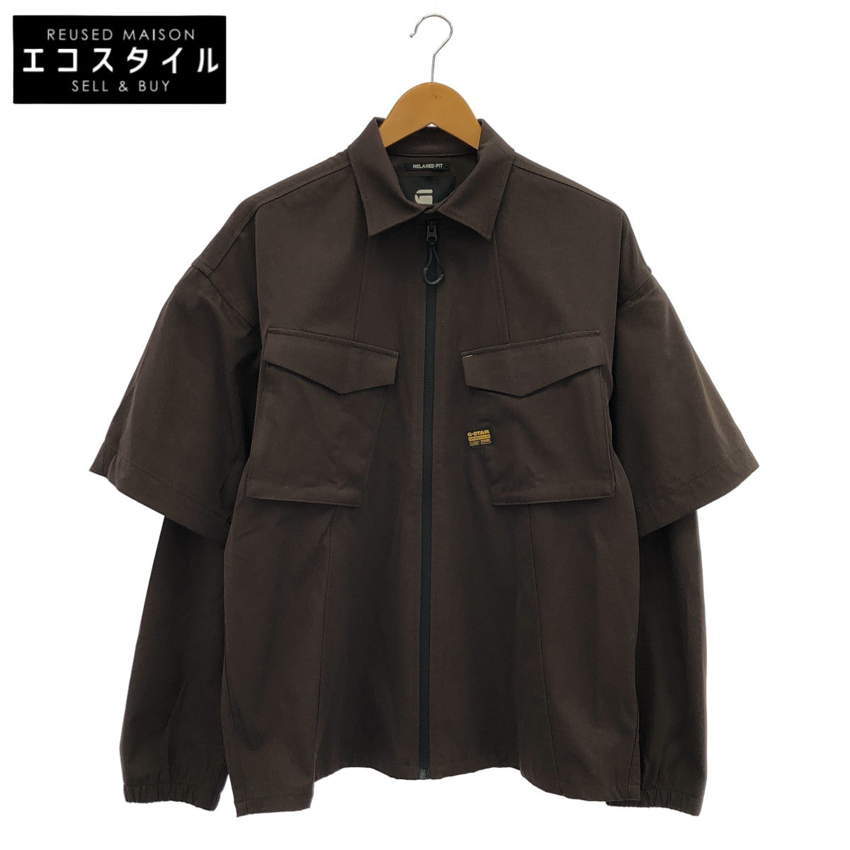 G-STAR RAW ジースターロゥ ブラウンModular Relaxed Shirt トップス